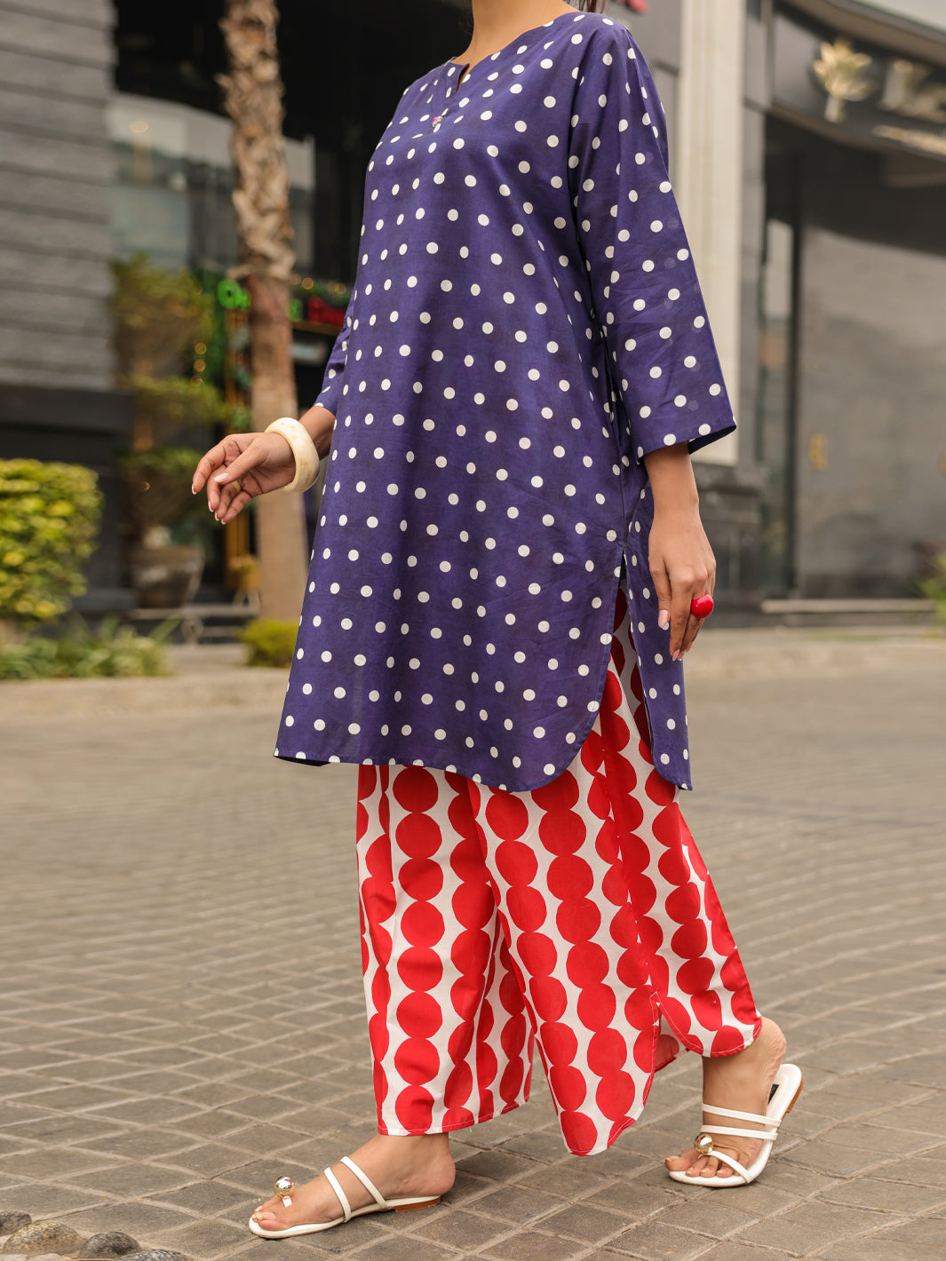 Blue Lawn Kurti - ALP-SLK-2546