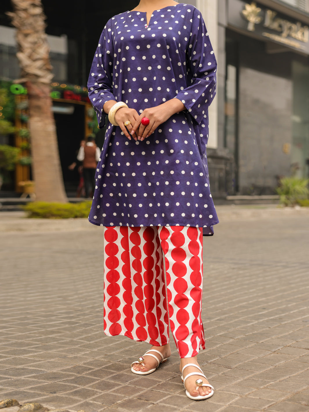Blue Lawn Kurti - ALP-SLK-2546