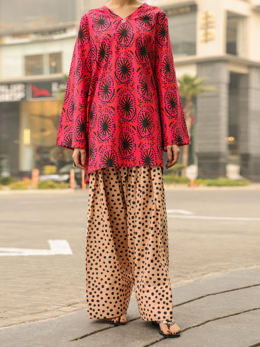 Pink Lawn Kurti - ALP-SLK-2550