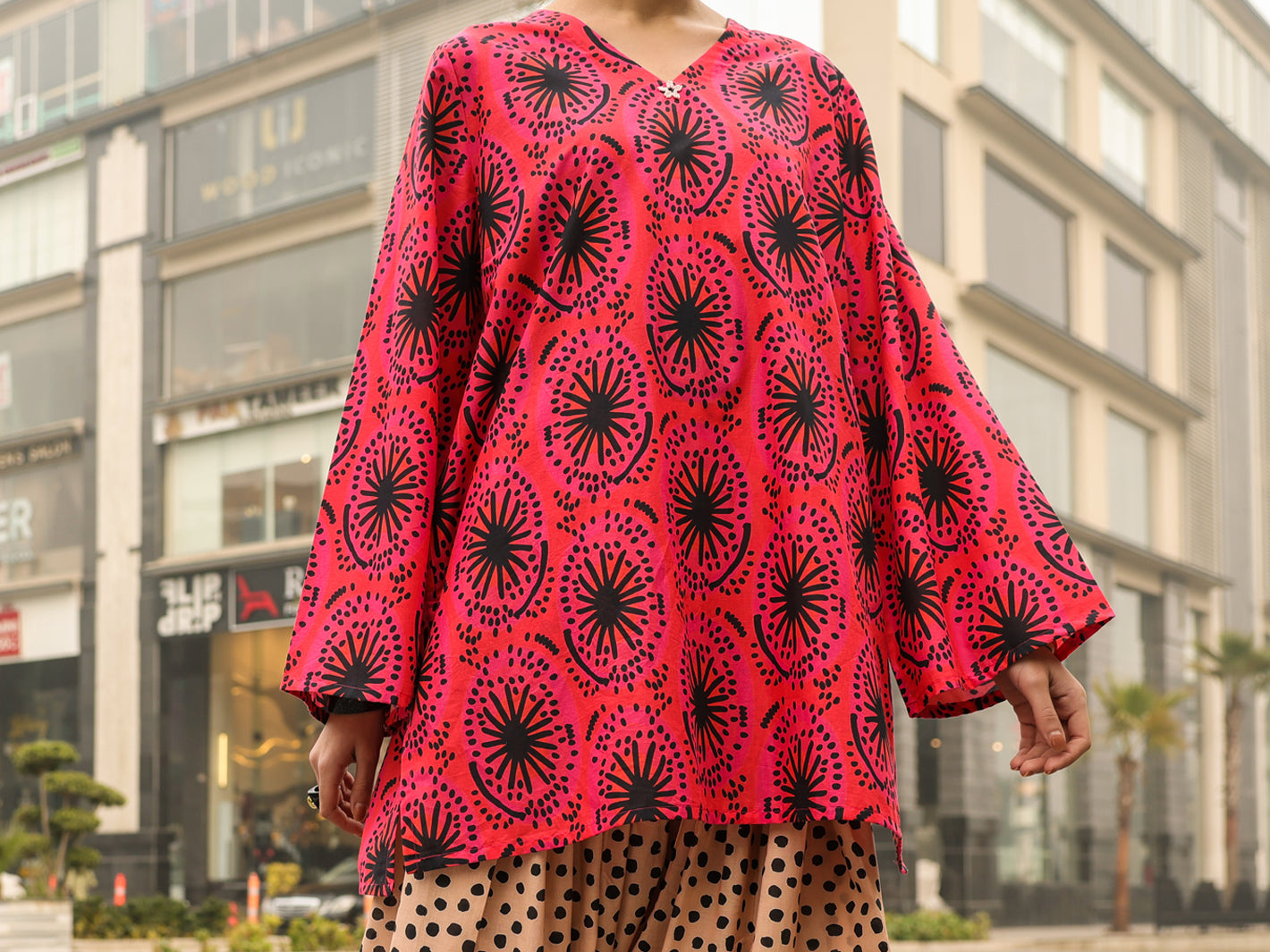 Pink Lawn Kurti - ALP-SLK-2550