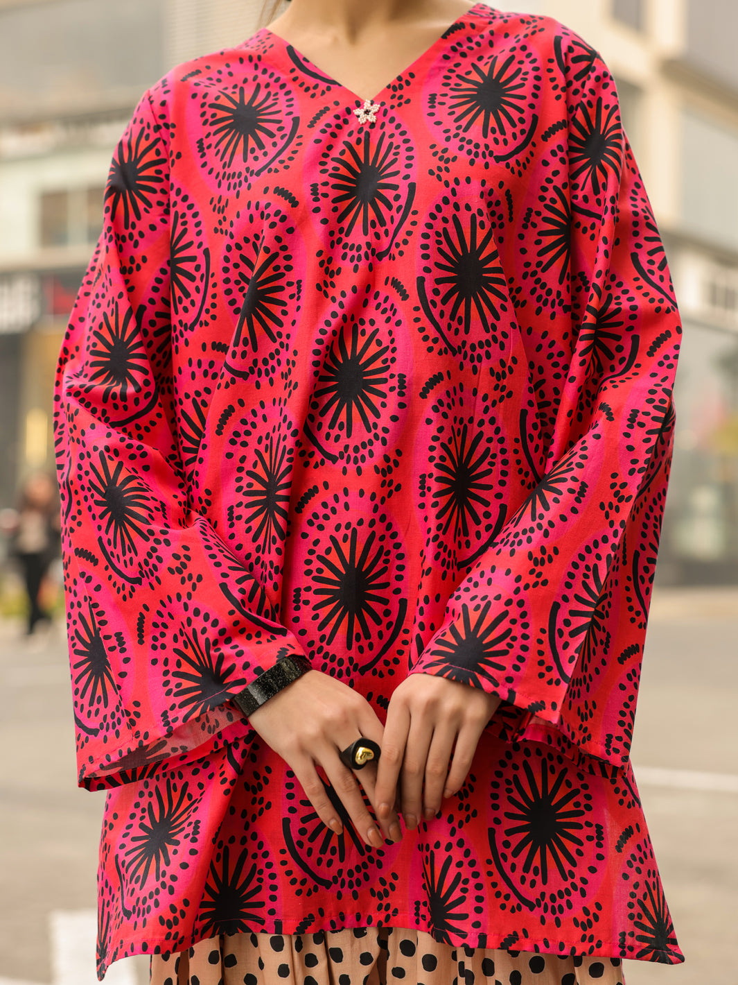 Pink Lawn Kurti - ALP-SLK-2550