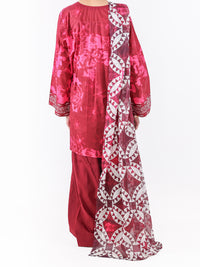 Maroon Lawn 2Pc Unstitched - ALP-2PS-LKD-2467