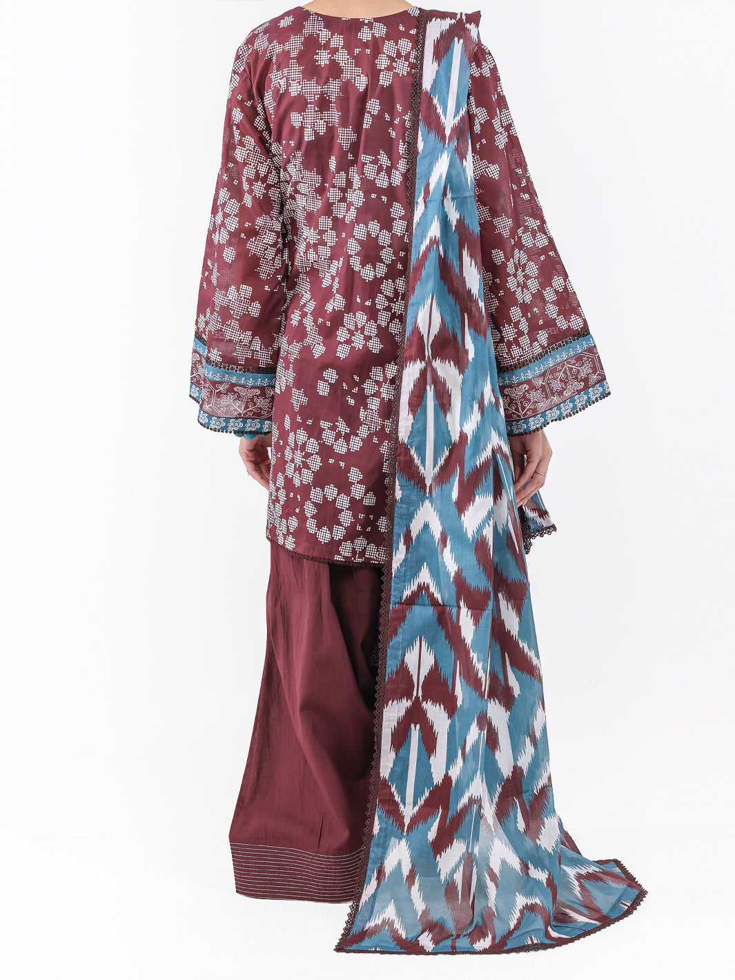Brown Lawn 2Pc Unstitched - ALP-2PS-LKD-2469