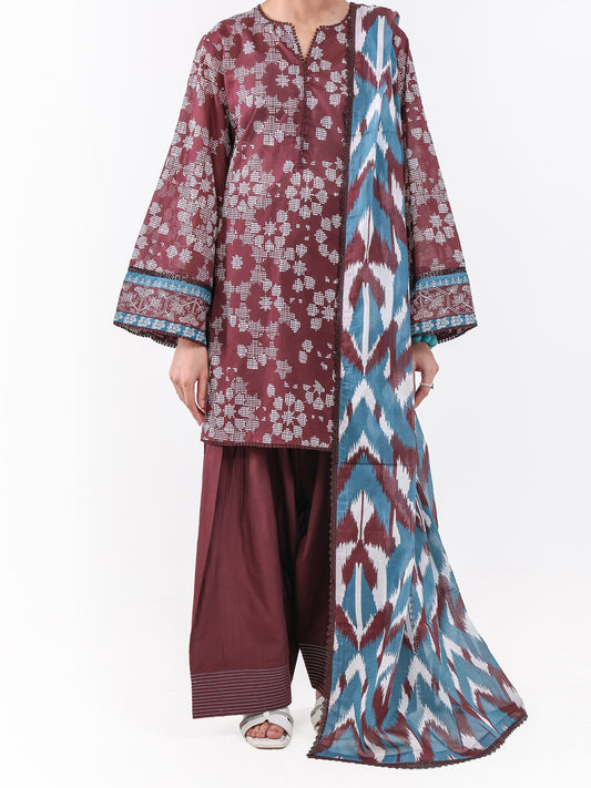 Brown Lawn 2Pc Unstitched - ALP-2PS-LKD-2469