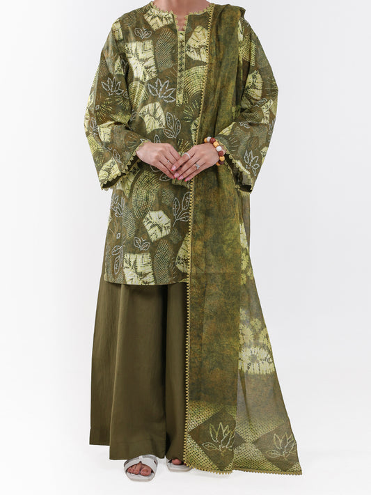 Green Lawn 3Pc Unstitched - ALP-2PS-LKD-2472