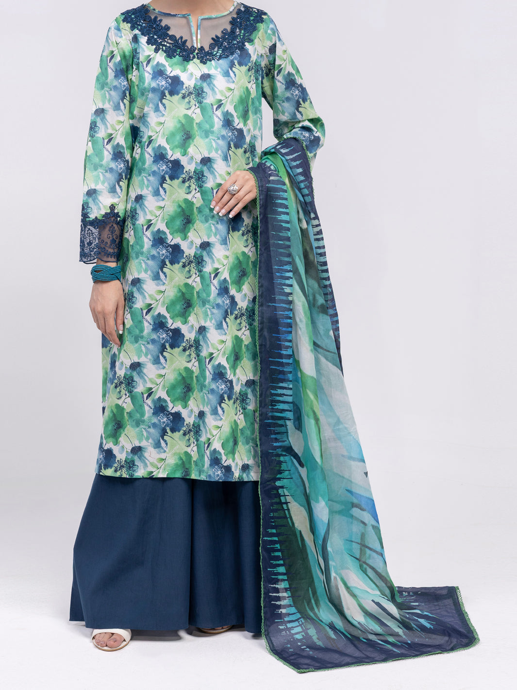 Green Lawn 2Pc Unstitched - ALP-2PS-LKD-2473