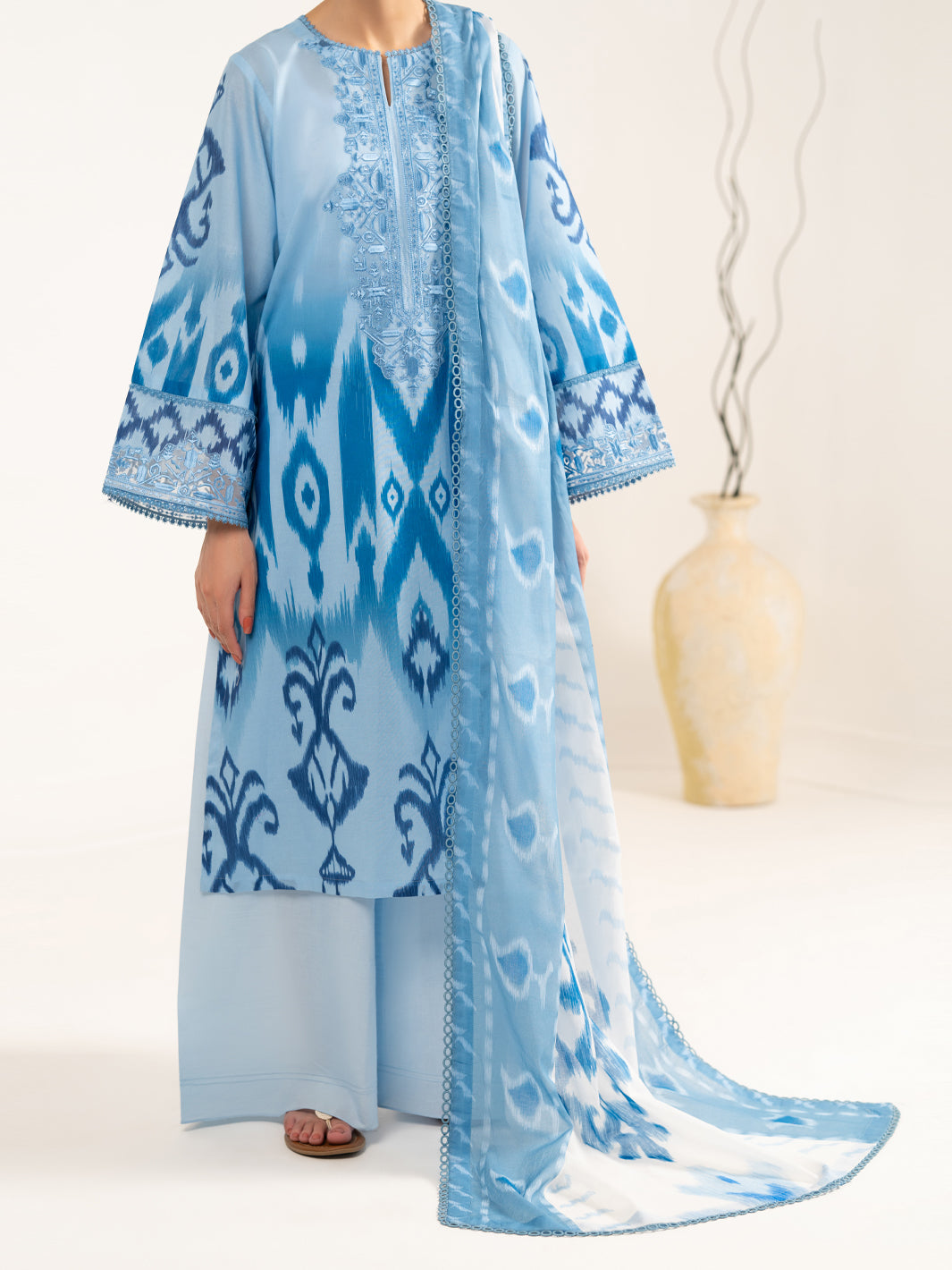 Blue Lawn Stitched 2Pc - ALP-2PS-LKD-2476