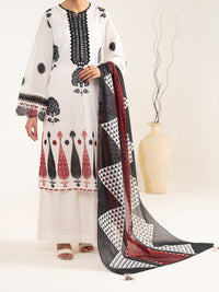 White Lawn Stitched 2Pc - ALP-2PS-LKD-2478