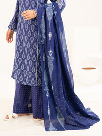Blue Khaddi Net Stole - ALP-ST-2335A