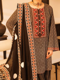 Black Lawn Stitched 2Pc - ALP-2PS-LKS-2335B