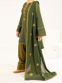 Mehndi Green Lawn Stitched 2Pc - ALP-2PS-LKS-2336A