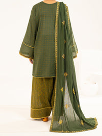 Mehndi Green Lawn Stitched 2Pc - ALP-2PS-LKS-2336A