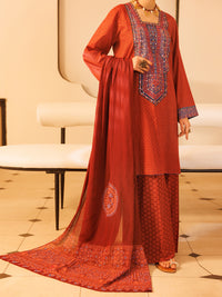 Maroon Lawn Stitched 2Pc - ALP-2PS-LKS-2336B