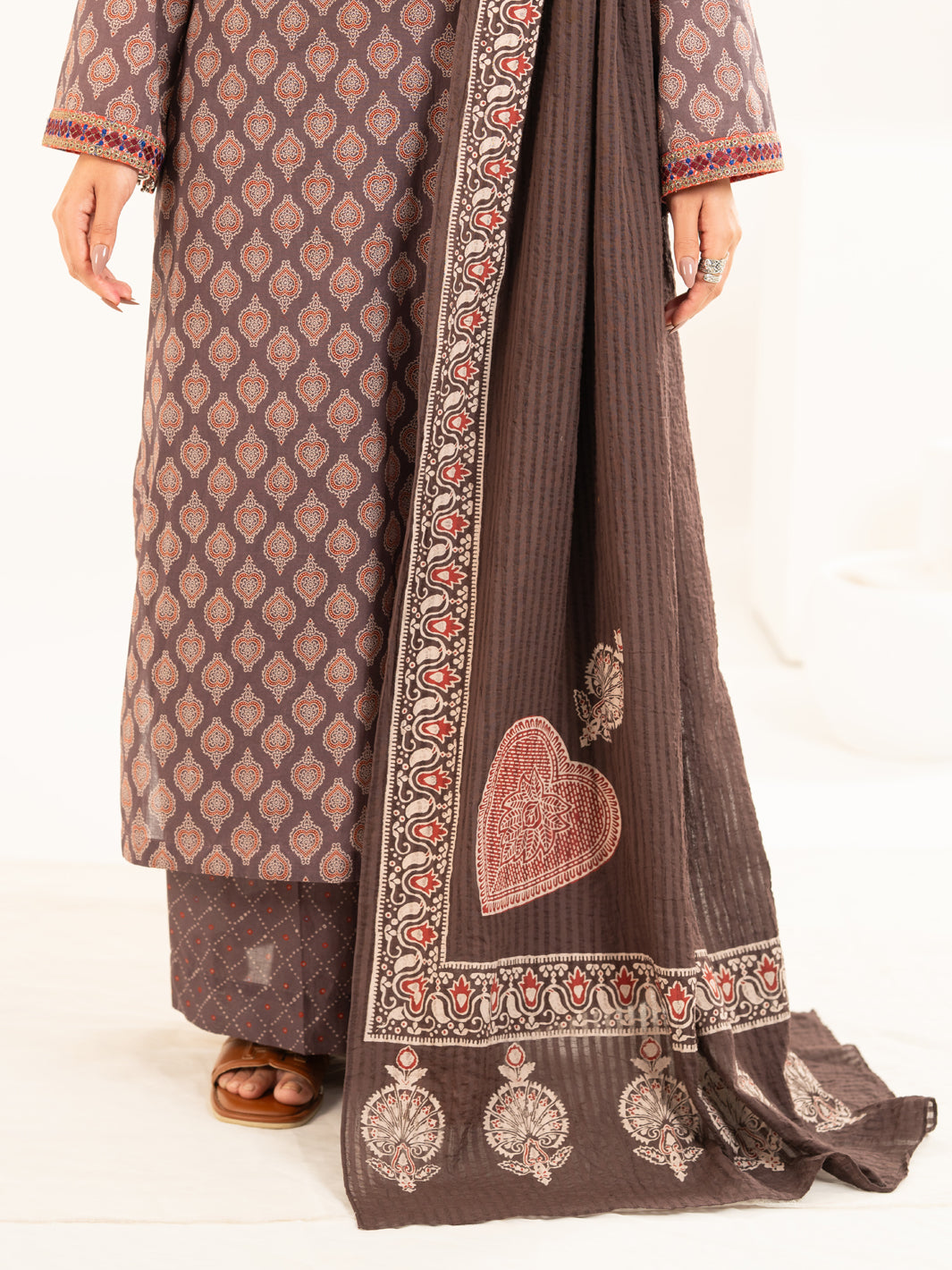 Brown Dobby Stole - ALP-ST-2337A