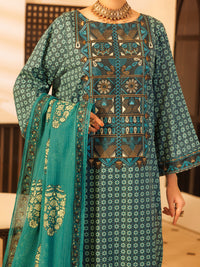 Teal Lawn Stitched 2Pc - ALP-2PS-LKS-2337B