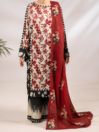 Maroon Poly-Lawn 2Pc Stitched - ALP-2PS-LKS-2339