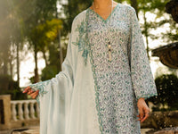 Ice Blue Silk Lawn 2Pc Stitched - ALP-2PS-LKS-2365