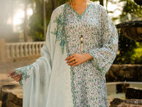 Ice Blue Silk Lawn 2Pc Stitched - ALP-2PS-LKS-2365