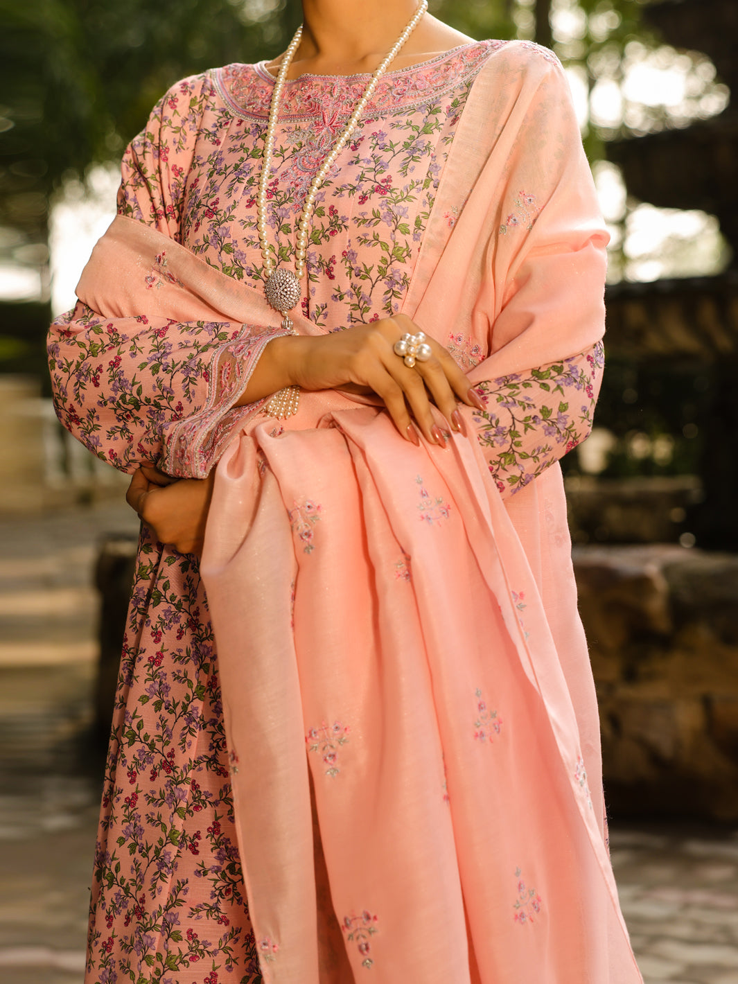 Light Pink Poly-Lawn 2Pc Stitched - ALP-LKS-2366
