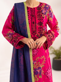 Pink Lino Kara Unstitched 3Pc - ALP-3PS-2457