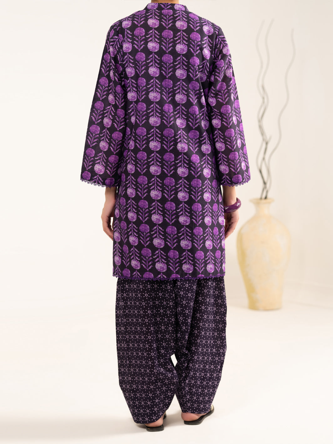 Purple Lawn 2Pc Stitched - ALP-2PS-LKS-2480