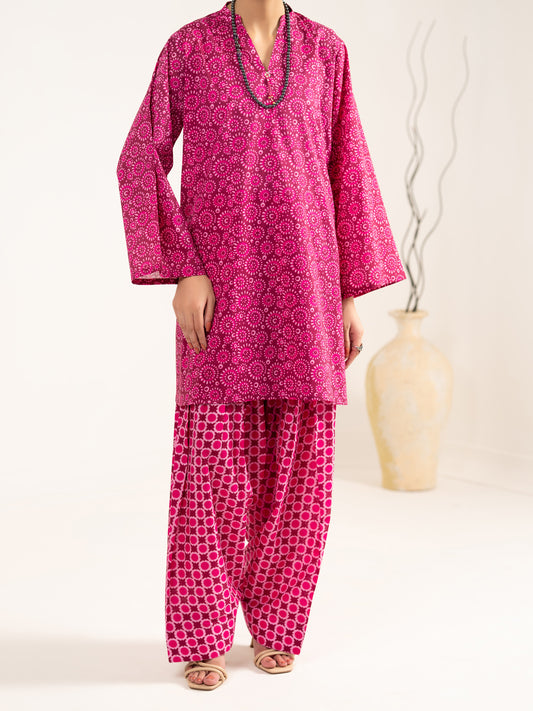 Fuchsia Lawn 2Pc Stitched - ALP-2PS-LKS-2481