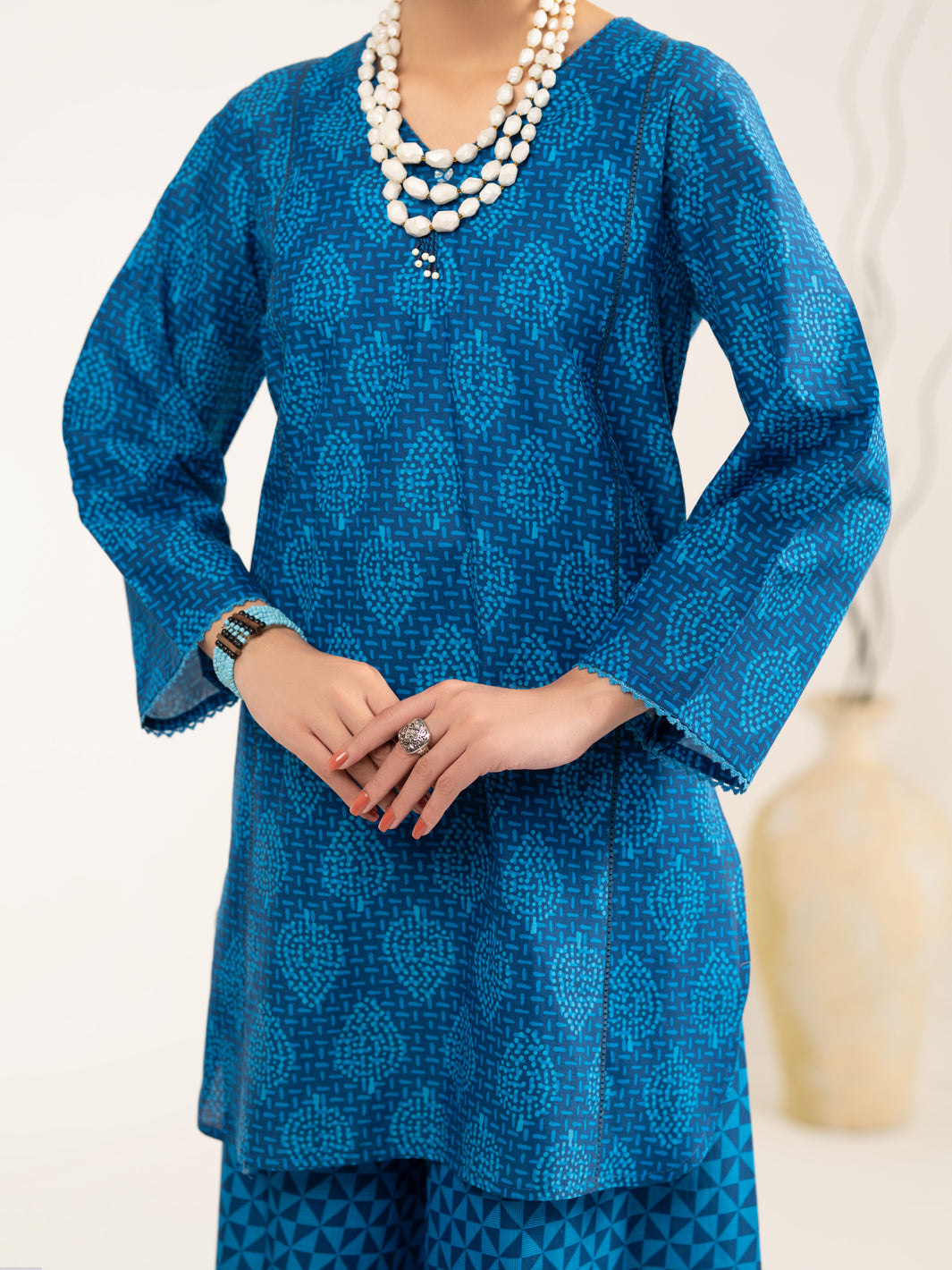 Blue Lawn 2Pc Stitched - ALP-2PS-LKS-2483