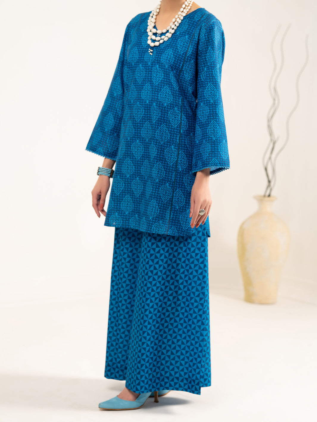 Blue Lawn 2Pc Stitched - ALP-2PS-LKS-2483