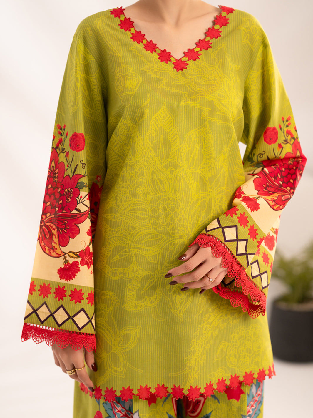 Green Lawn 2Pc Stitched - ALP-2PS-LKS-2486