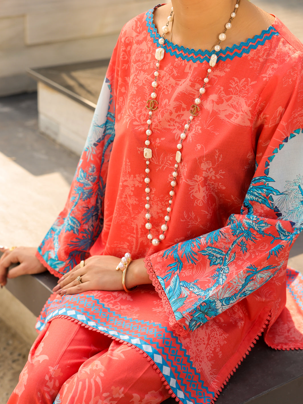 Pink Lawn 2Pc Stitched - ALP-2PS-LKS-2487
