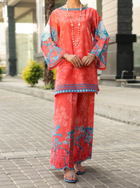 Pink Lawn 2Pc Stitched - ALP-2PS-LKS-2487