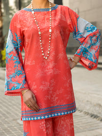 Pink Lawn 2Pc Stitched - ALP-2PS-LKS-2487