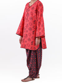 Red Lawn 2Pc Unstitched - ALP-2PS-LKS-2498