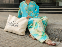 Aqua Blue Lawn 2Pc Unstitched - ALP-2PS-LKS-2502
