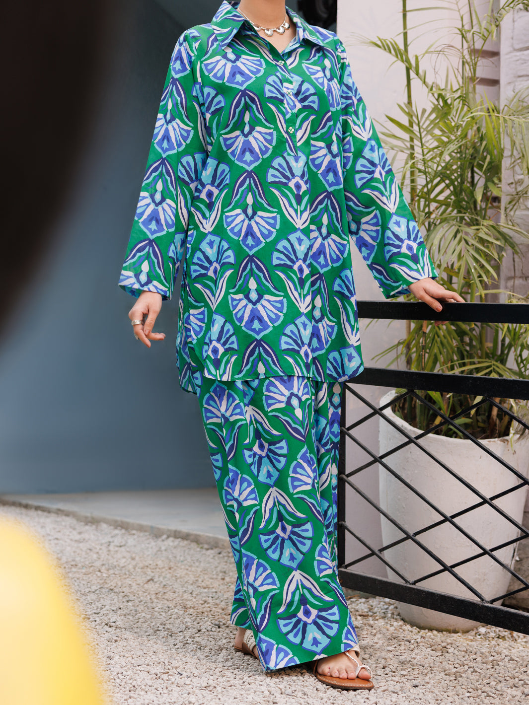Green Lawn Co-Ord Set - ALP-2PS-LKS-2504