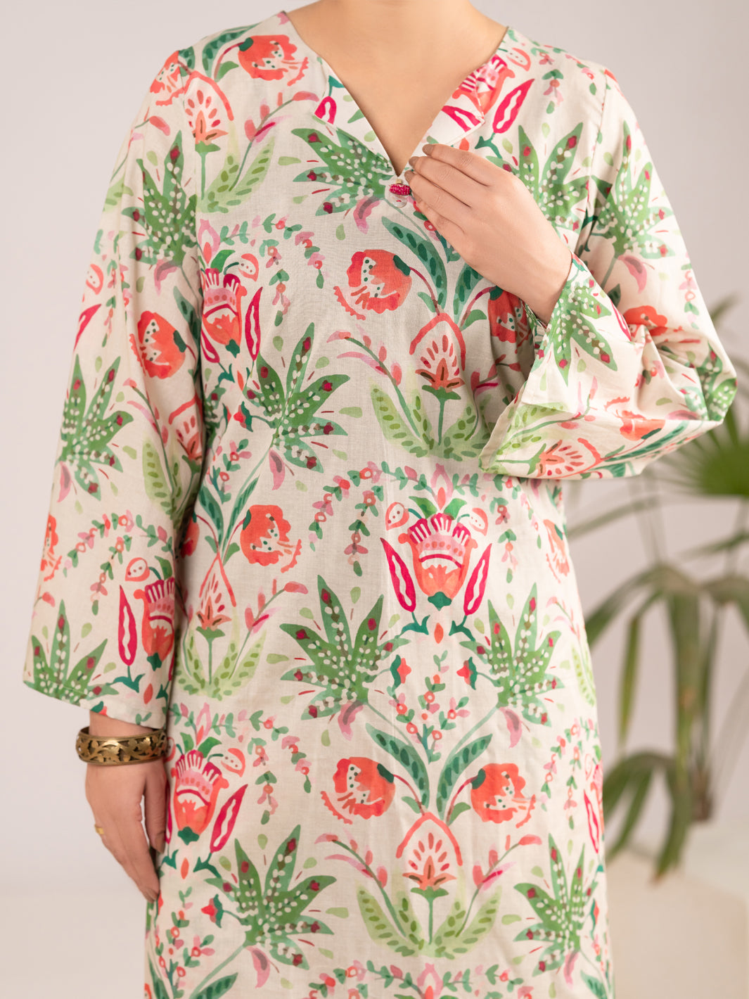 Light Green Lawn Co-Ord Set - ALP-2PS-LKS-2505