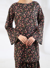 Black Lawn Co-Ord Set - ALP-2PS-SLKS-2509