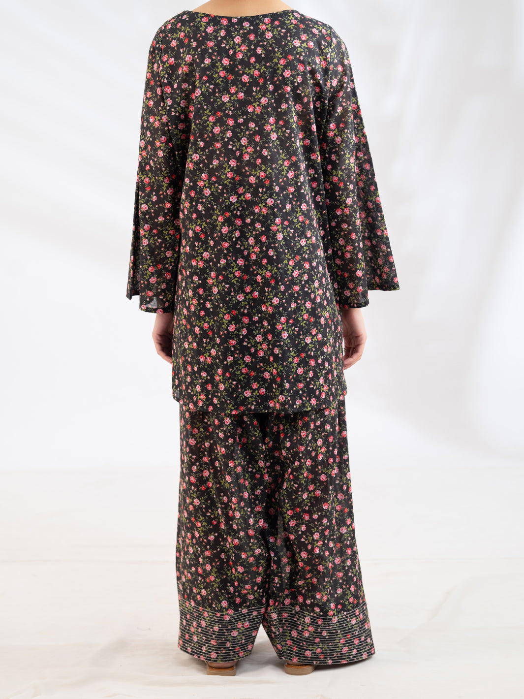 Black Lawn Co-Ord Set - ALP-2PS-SLKS-2509