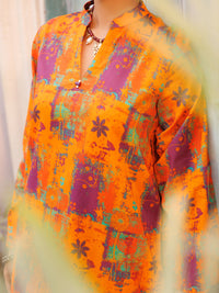 Rust Lawn Co-Ord Set - ALP-2PS-SLKS-2514