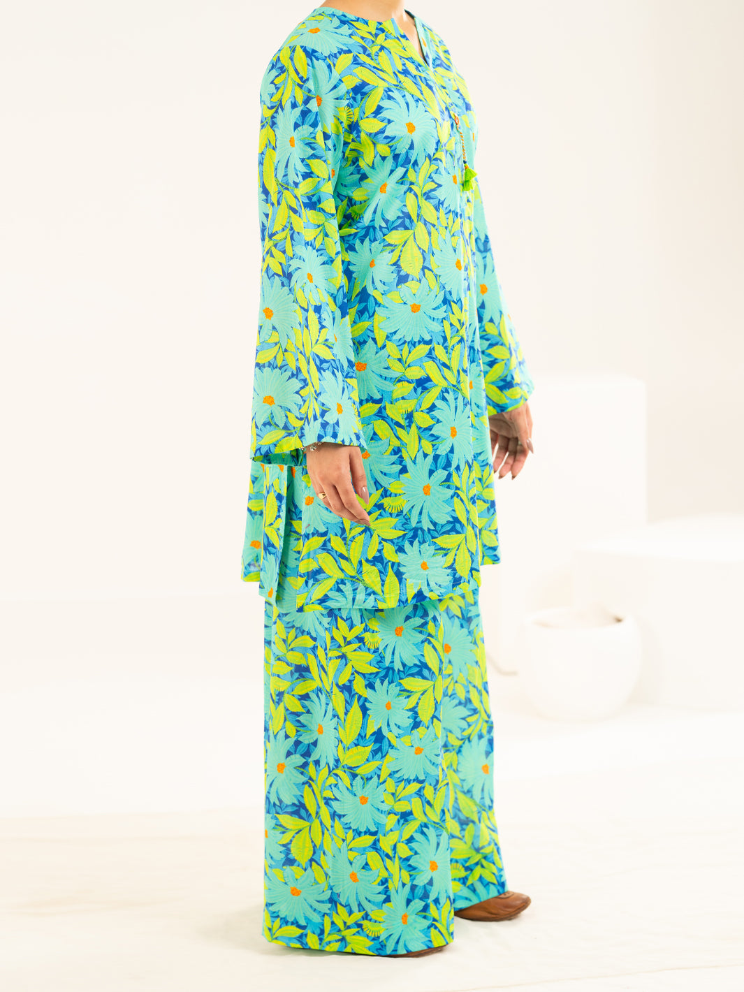 Sea Green Lawn Co-Ord Set - ALP-SLKS-2518