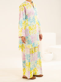 Multicolor Lawn Co-Ord Set - ALP-2PS-SLKS-2519