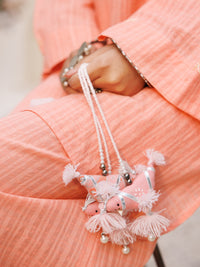Peach Seersucker 2Pc Stitched - ALP-2PS-LKS-2523