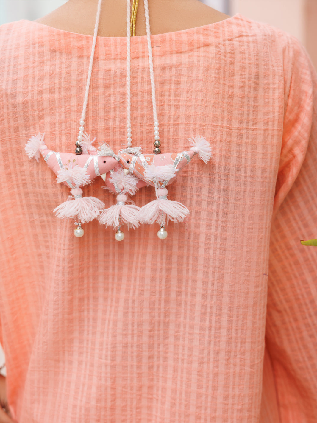 Peach Seersucker 2Pc Stitched - ALP-2PS-LKS-2523