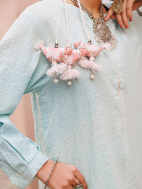 Sea Blue Seersucker 2Pc Stitched - ALP-2PS-LKS-2524