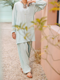 Sea Blue Seersucker 2Pc Stitched - ALP-2PS-LKS-2524