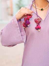 Purple Seersucker 2Pc Stitched - ALP-2PS-LKS-2525