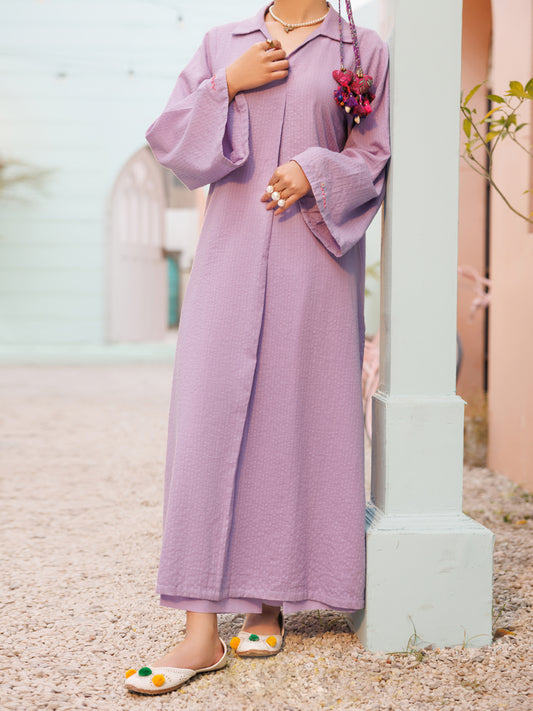 Purple Seersucker 2Pc Stitched - ALP-2PS-LKS-2525