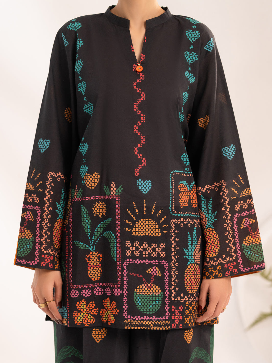Black Lawn 2Pc Stitched - ALP-2PS-LKS-2530