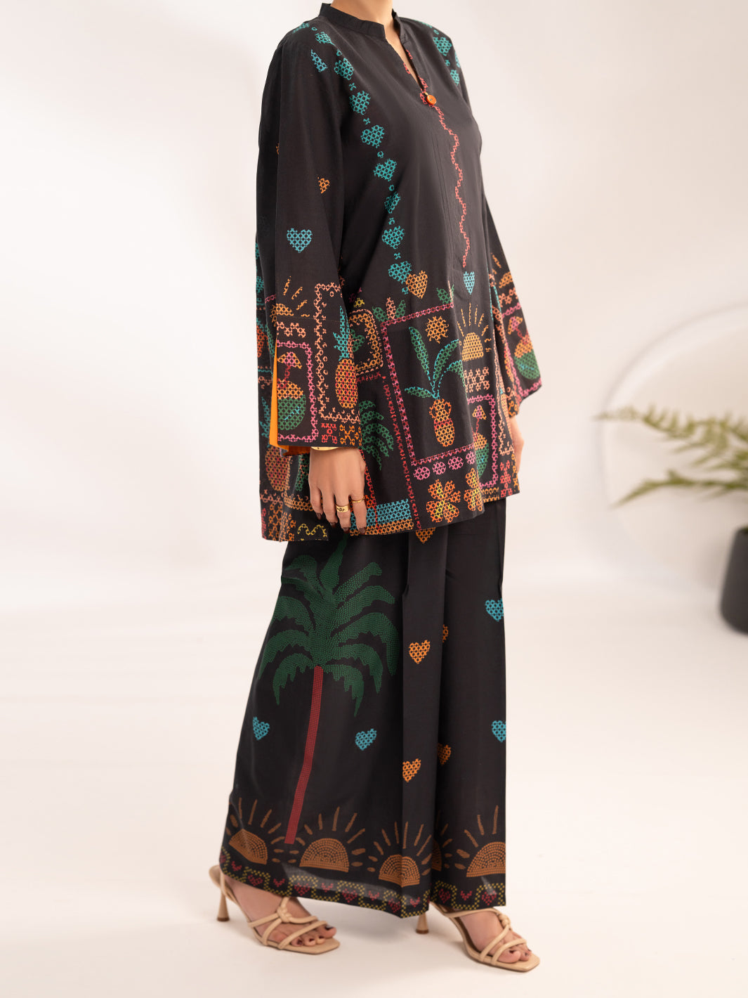 Black Lawn 2Pc Stitched - ALP-2PS-LKS-2530