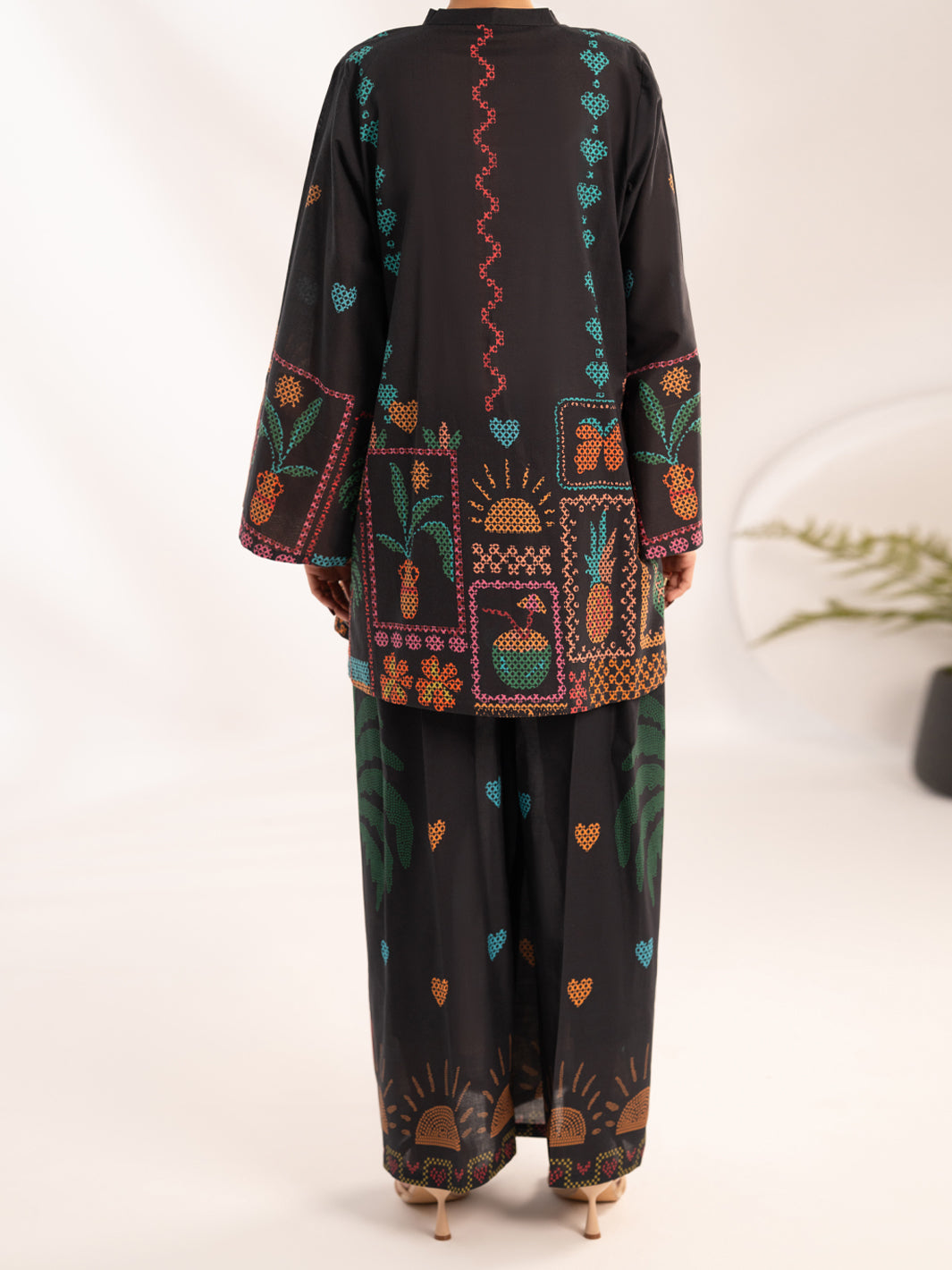 Black Lawn 2Pc Stitched - ALP-2PS-LKS-2530